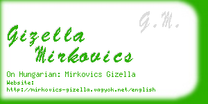 gizella mirkovics business card